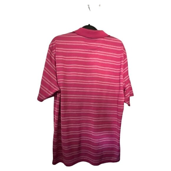 Men's Greg Norman Collared Striped Short Sleeve Polo Golf Shirt Size Large - Picture 2 of 5